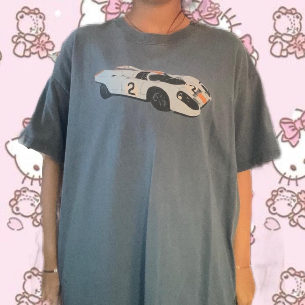 Baggy Blue and white Porsche 911 t-shirt